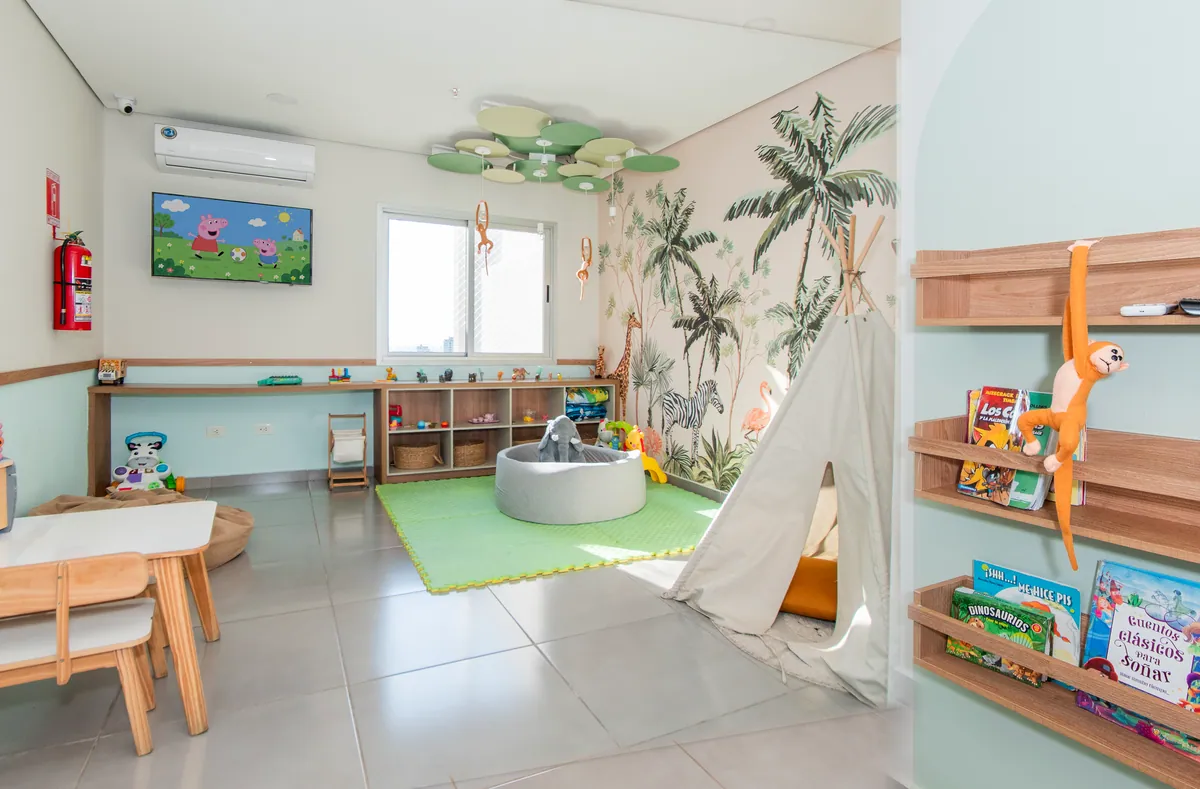 La sala de juegos para chicos